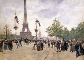 tour eiffel painting paris